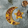 新款穆斯林Eid节日用品宰牲节餐盘 托盘 铁艺 月亮星星家居装饰图
