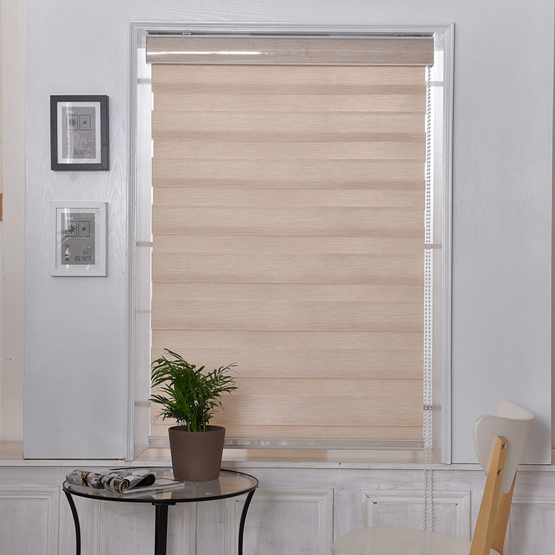 Wholesale of imitation linen soft gauze curtains in stock. Customized office, bathroom, bedroom and living room blackout blinds are available details Picture