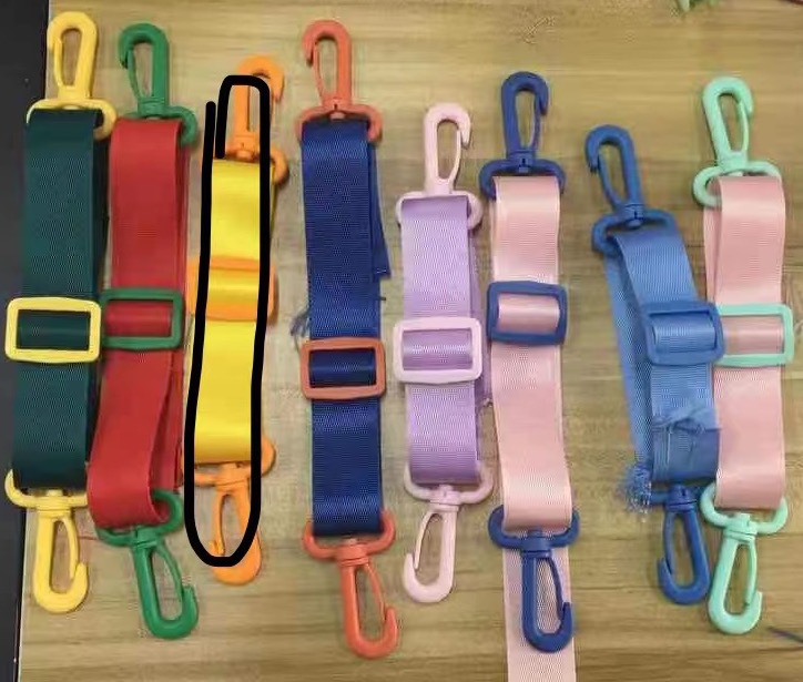 2.5cm children's water bottle rope buckle series D-shaped buckle, Japanese character-shaped buckle, swivel hook, bag shoulder strap buckle, webbing adjustment buckle, color details Picture