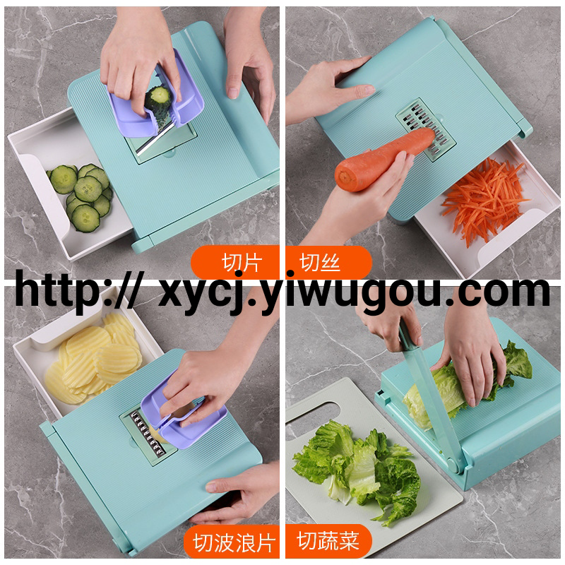Cross border slicer Manual slicer Vegetable slicer Grater Three blades interchangeable