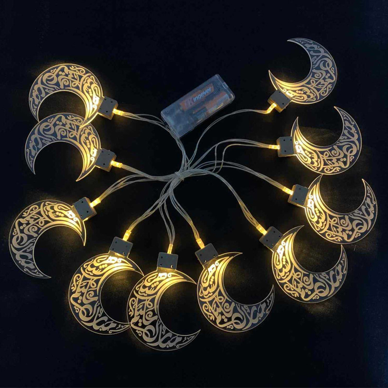 Ramadan's new LED leaf-shaped light string features customizable Eid home festival decoration patterns for the Middle East Ramadan details Picture