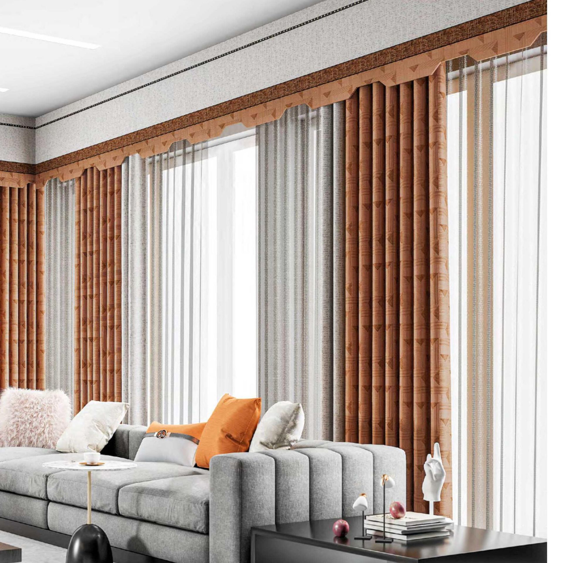 Wholesale high-precision black silk blackout curtain fabric from the original manufacturer, custom-made finished products for Nordic bedrooms and living rooms Application Scenario