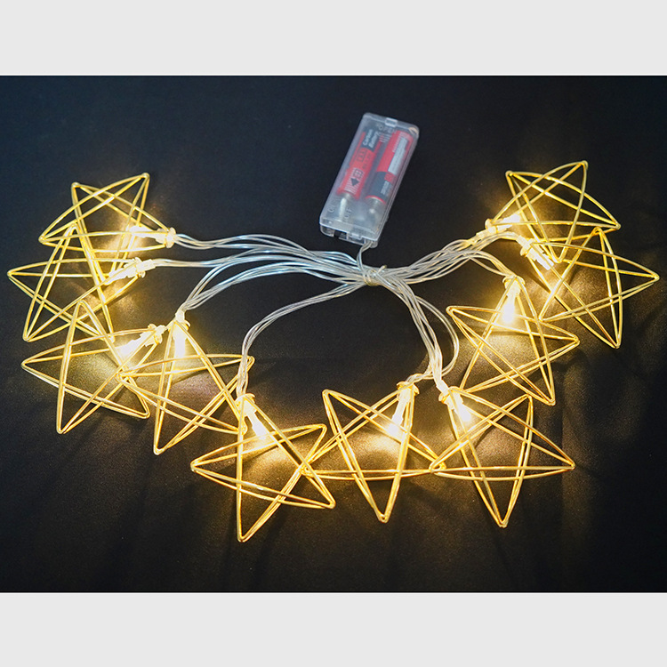 The new LED metal material star light string for Ramadan home living room festival decoration patterns can be customized Application Scenario
