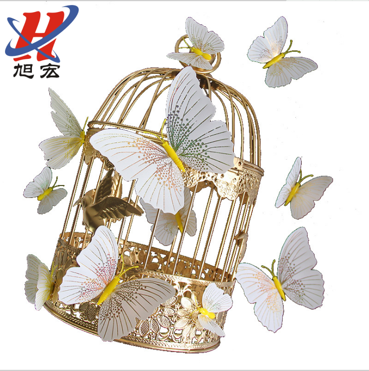 Factory direct sales of creative new and dazzling butterfly stickers, laser gold and silver butterfly stickers with butterfly stickers details Picture