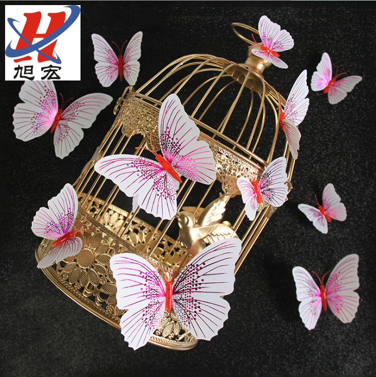 Factory direct sales of creative new and dazzling butterfly stickers, laser gold and silver butterfly stickers with butterfly stickers Application Scenario