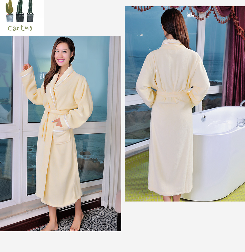 Hotel Bathrobe Cotton Men's Towel Material Female Adult Summer Thin Couple Bathrobe Cotton Bathrobe Absorbent Quick Drying Specification drawing