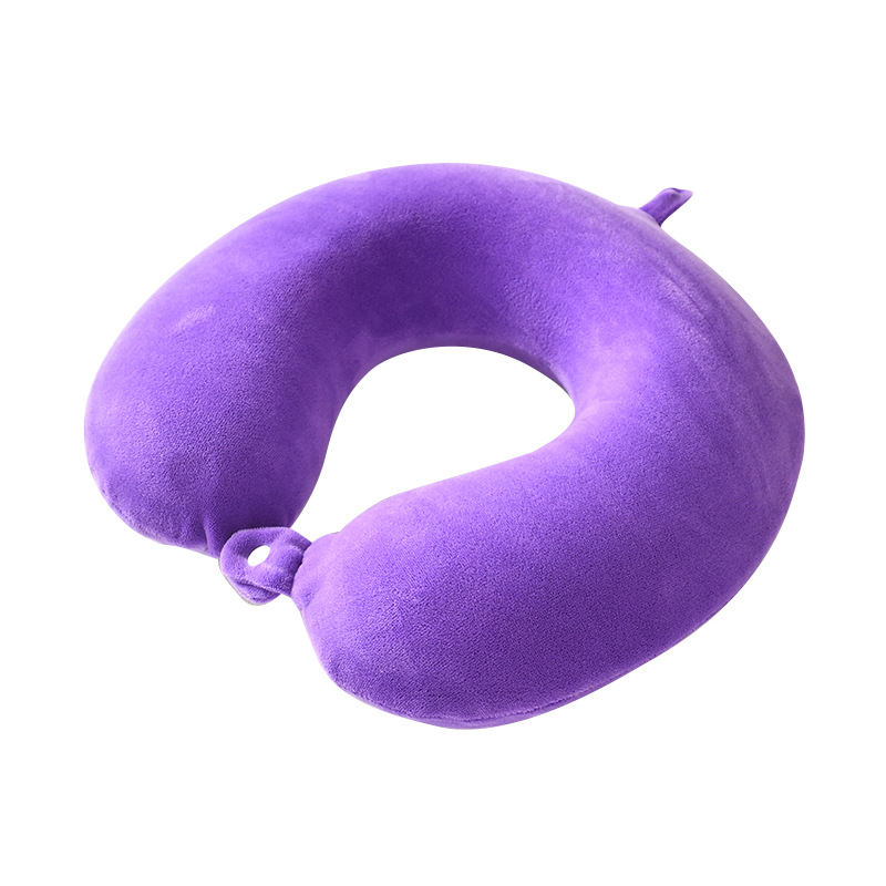 Solid-color U-shaped pillow, memory foam, comfortable driving travel neck pillow, airplane pillow, office prone sleep and midday rest neck pillow