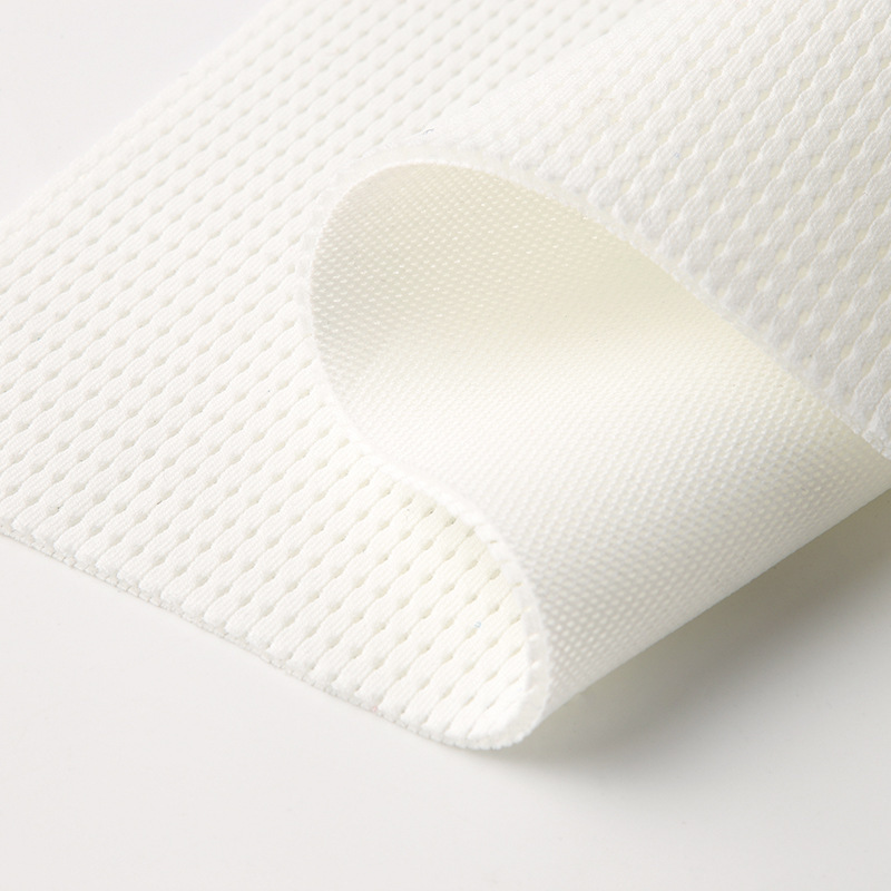 Factory direct sales Sanming mesh cloth white luggage shoe material fabric pure color breathable sportswear fabric wholesale