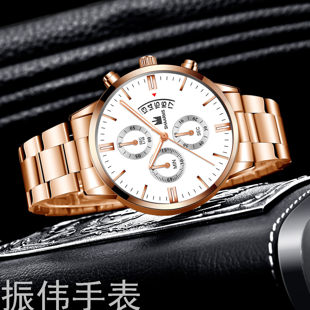 Men's quartz watches, popular and simple steel band trendy watches wholesale with calendar watches Application Scenario