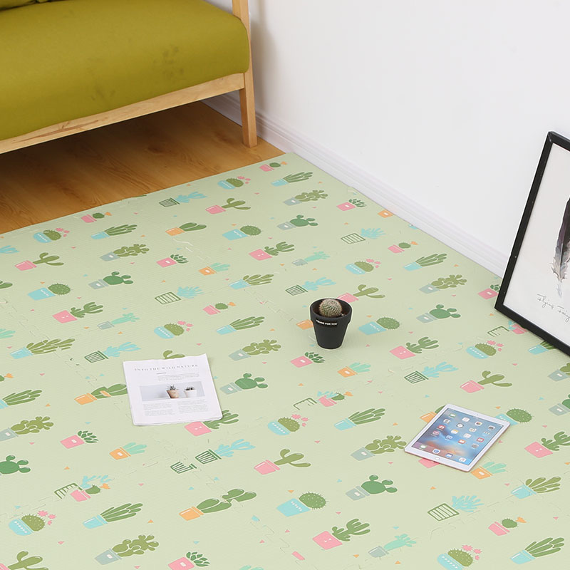 泡沫拼接地垫宝宝爬行垫家用卧室海绵垫儿童卡通爬爬垫拼图地板垫白底实物图