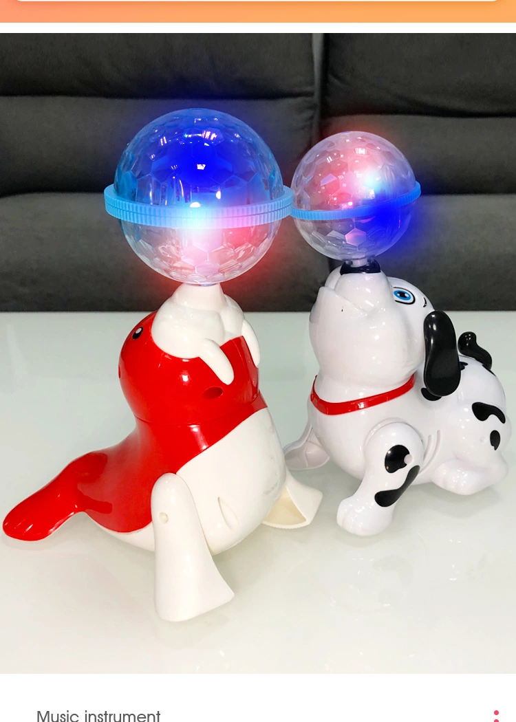 Children's electric dancing, universal projection, rotating dog, light, music, rotating puppy, educational toys for boys and girls details Picture