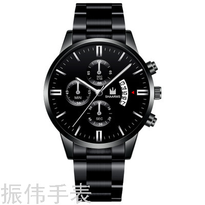 Men's quartz watches, popular and simple steel band trendy watches wholesale with calendar watches Specification image