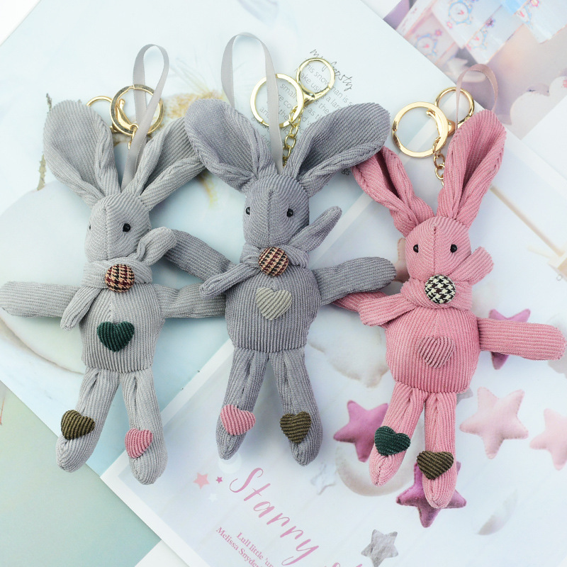 毛绒玩具可爱兔子公仔新款麻布长脚兔包包花束挂件围巾兔三八节