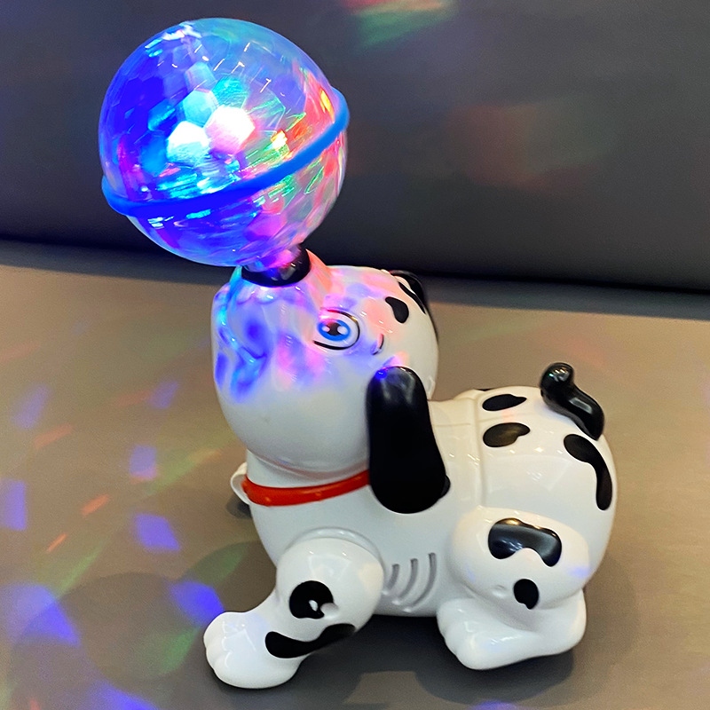 Children's electric dancing, universal projection, rotating dog, light, music, rotating puppy, educational toys for boys and girls full figure