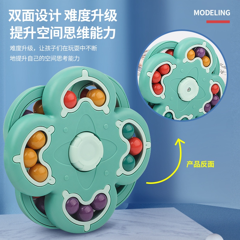 New Rubik's Cube and Magic bean toys, stress-relieving and creative Rubik's Cube toys, double-sided rotating Rubik's Cube toys, factory direct sales Specification drawing