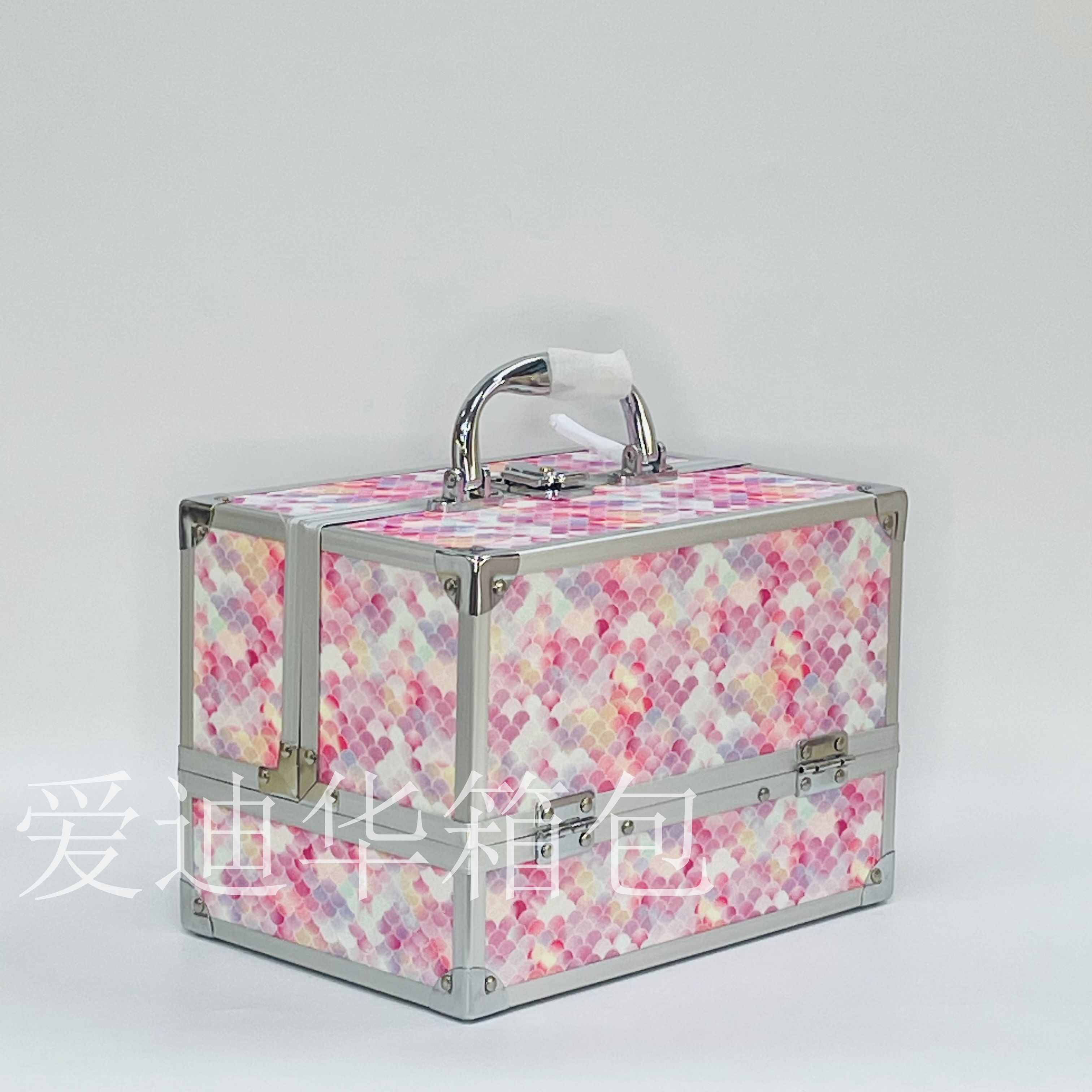 The new mermaid small size exquisite large-capacity beauty and nail care fashion professional makeup box from Aidihua is a bestseller on the Internet