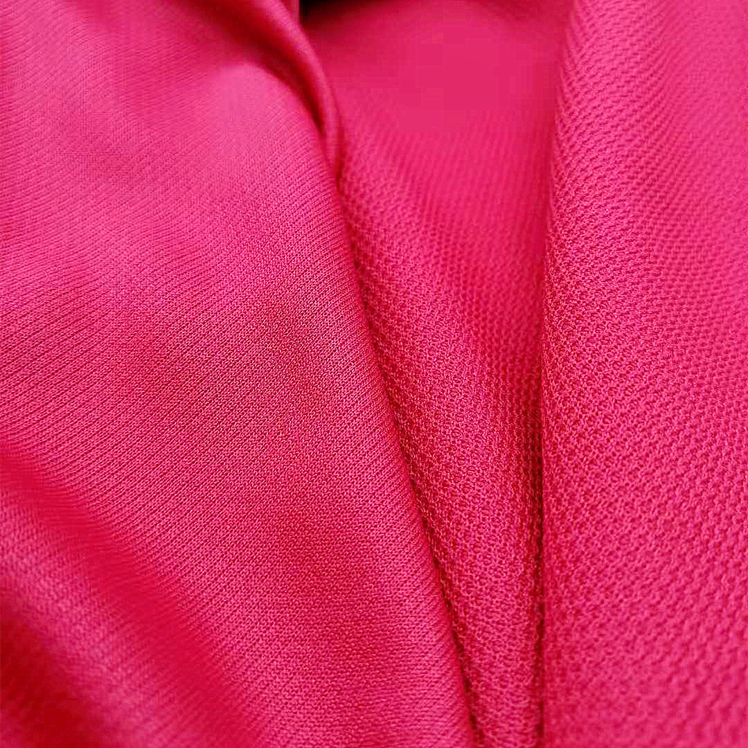 All-polyester bead floor fabric, mesh fabric, knitted fabric, moisture-wicking and sweat-absorbing sports fabric, healthy pk fabric, solid color in stock Specification image