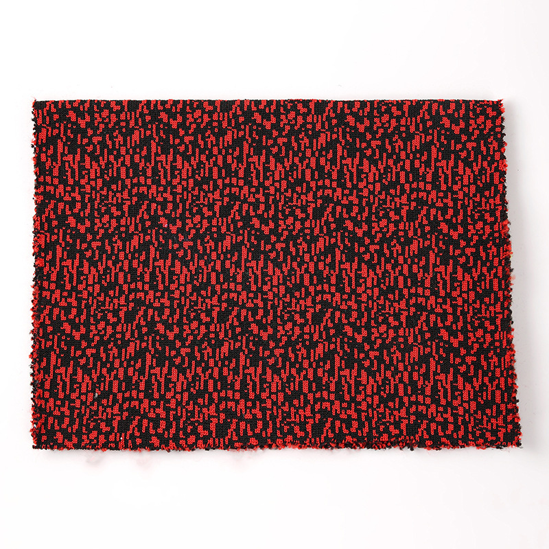 Wholesale of in-stock woven fabric for luggage, shoes, fabrics, two-color polyester fabric, 3D woven fabric details Picture