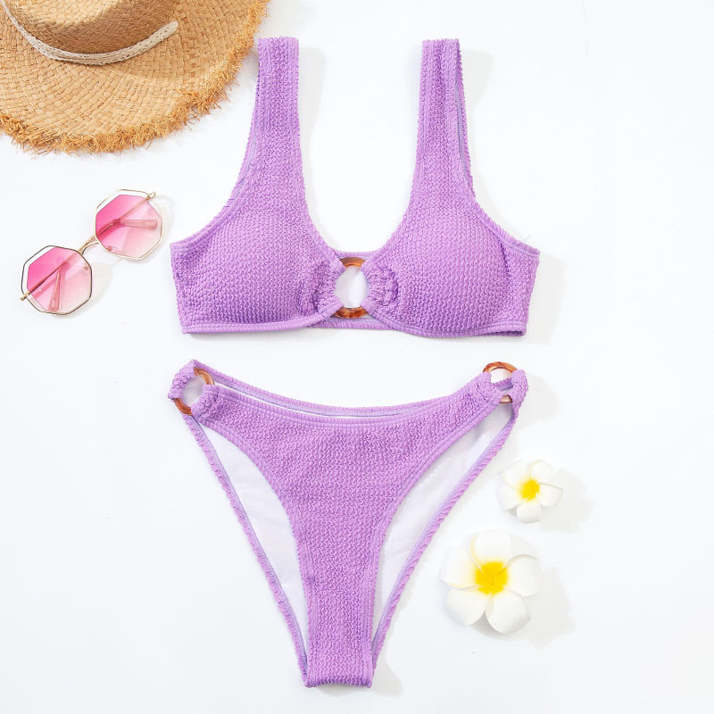 2021 New wavy sexy split bikini for women
