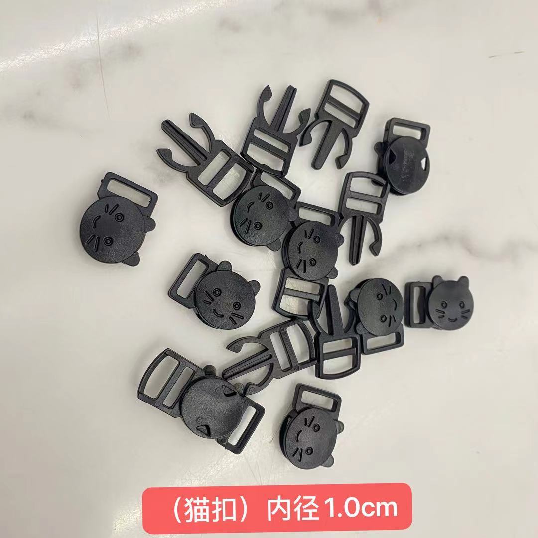 Pet plastic accessory clasp, cat clasp square three-position adjustable clasp square, ancient pet lock clasp, cute cat face clasp details Picture