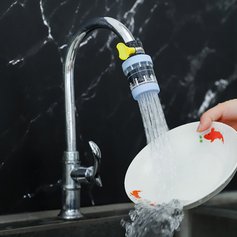 Universal joint, washable magnetic tourmaline faucet filter, splash-proof shower head, universal water purifier for tap water Application Scenario