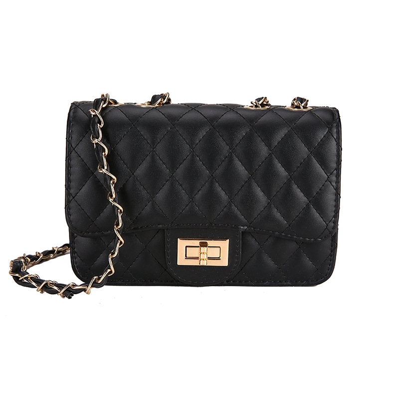 Bolsa de mujer 2021 nueva versión coreana linger pequeña bolsa de cadena de viento de olor ins un hombro diagonal transversal pequeña bolsa cuadrada mosquetón bolsa pequeña Item Picture