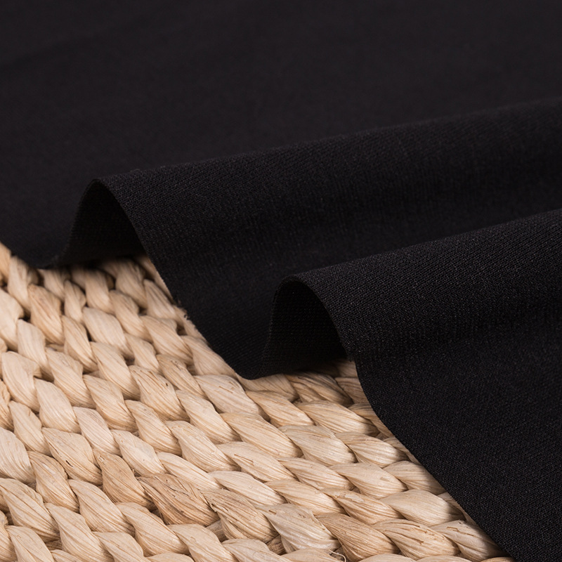 RT black silk Roman fabric elastic polyester-cotton Roman fabric fashion pants, 300g material Specification image