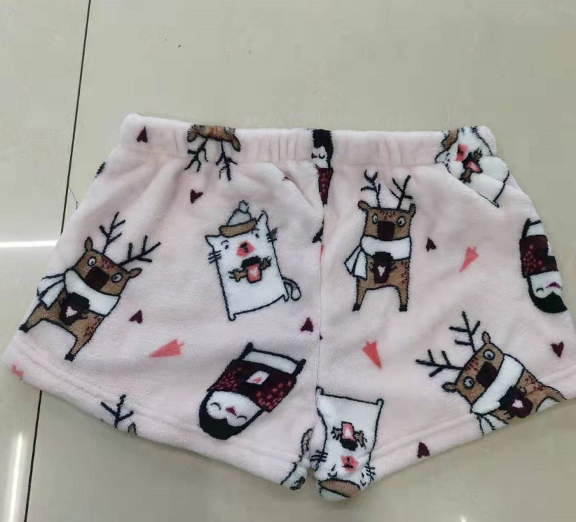 Leggings Autumn winter Men's shorts Women's pants Thick and flannel pajama pants Thermal pants Home quarter pants
