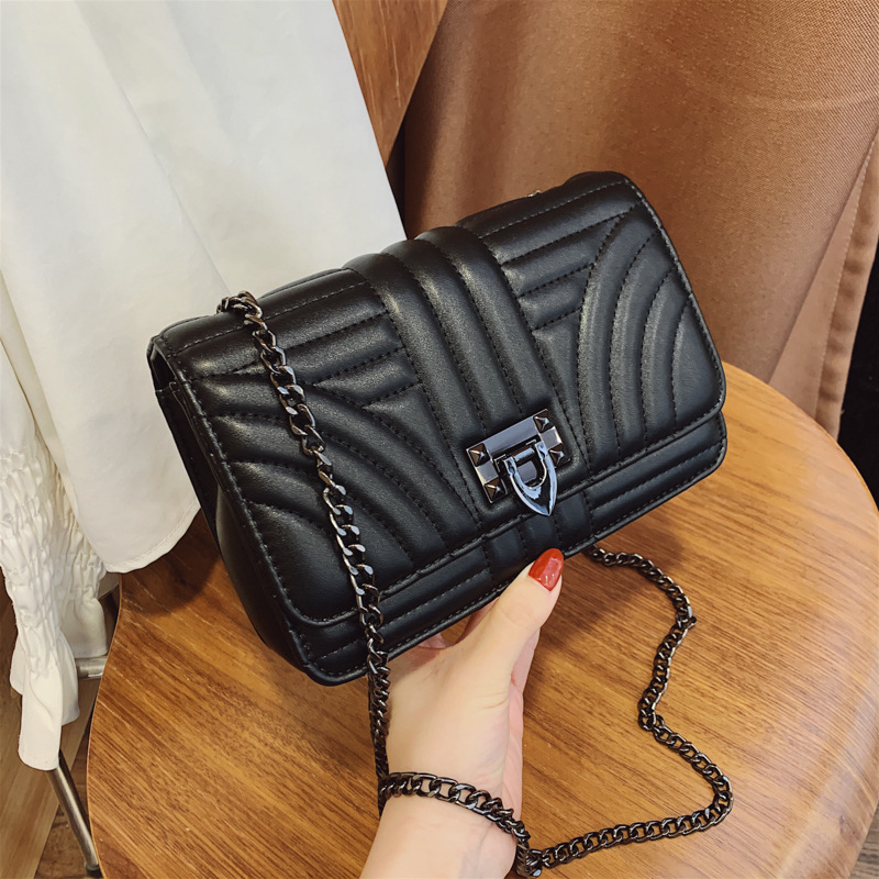 复古小方包2021年新款链条包极简风翻盖斜挎单肩小包包批发包包
