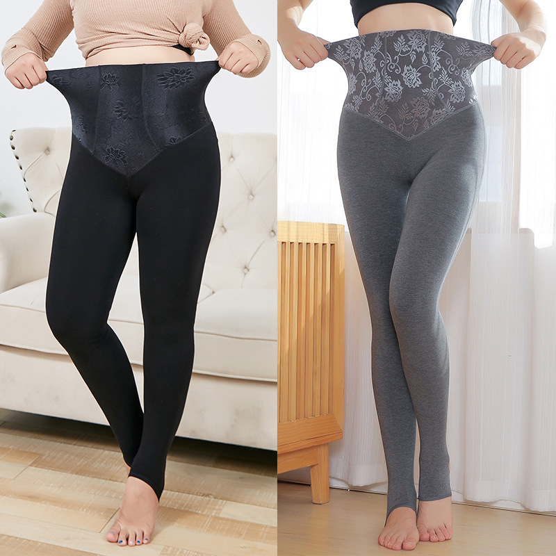 Women's high-waisted and belt-curving MM200 pounds with thick cotton base socks and fleece warm outerwear pants Application Scenario