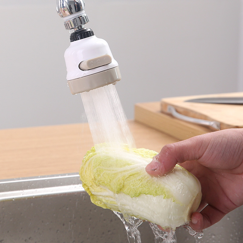 Three-speed pressurized faucet shower head, splash-proof water saver for tap water, household kitchen faucet filter