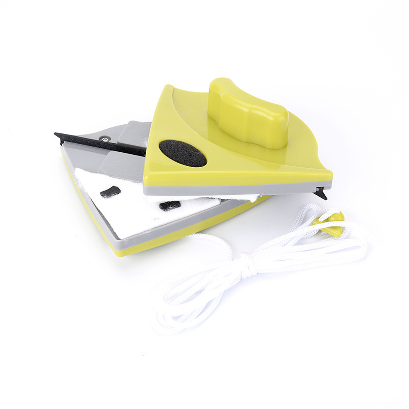 Double-sided glass window cleaner, triangular multi-functional double-sided magnetic glass cleaner, glass scraper Item Picture