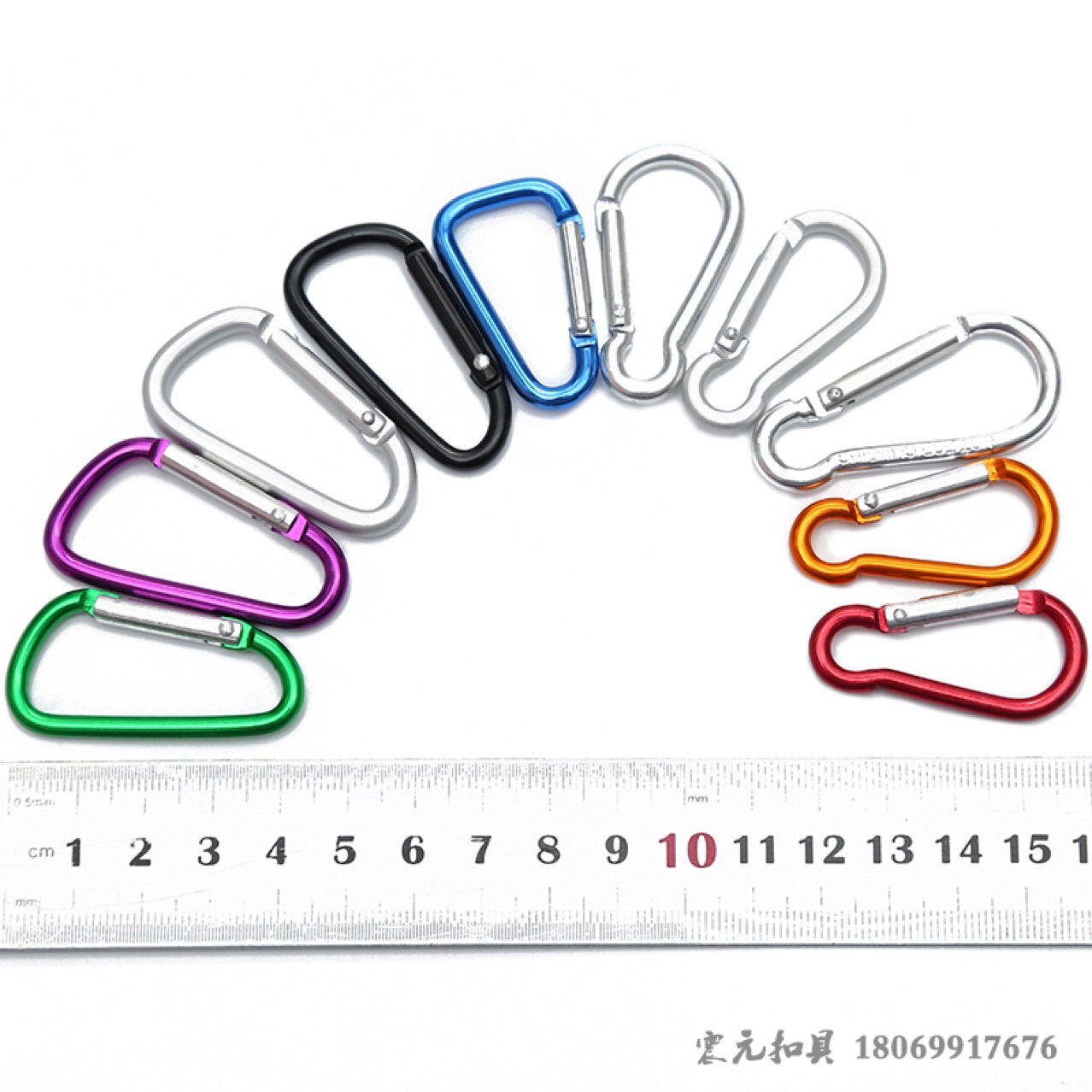 Same-day delivery of in-stock items: No. 5 aluminum hook for mountain climbing, outdoor mountain climbing buckle, aluminum alloy gourd hook, D-shaped hook Specification image