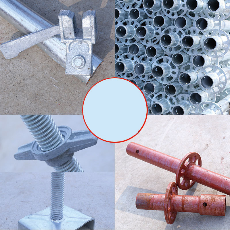 Manufacturer's disk buckle scaffolding for construction projects, bridge quick-release socket-type Raya scaffolding, hot-dip galvanized disk buckle scaffolding Specification image