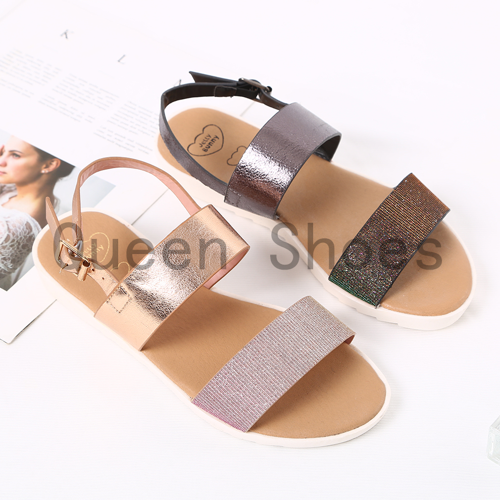 Summer 2022 classic women's Sandal with white background and matching color European and American flat-bottom sandals for women from Sandal thumbnail