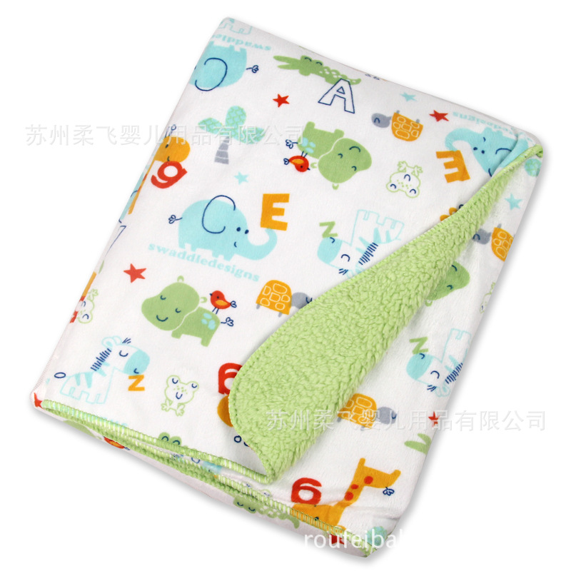 Baby Printed Baby Cuddle Spring And Autumn Bag Baby Warm Bag Cuddle Blanket Cotton Fleece Blanket Specification drawing