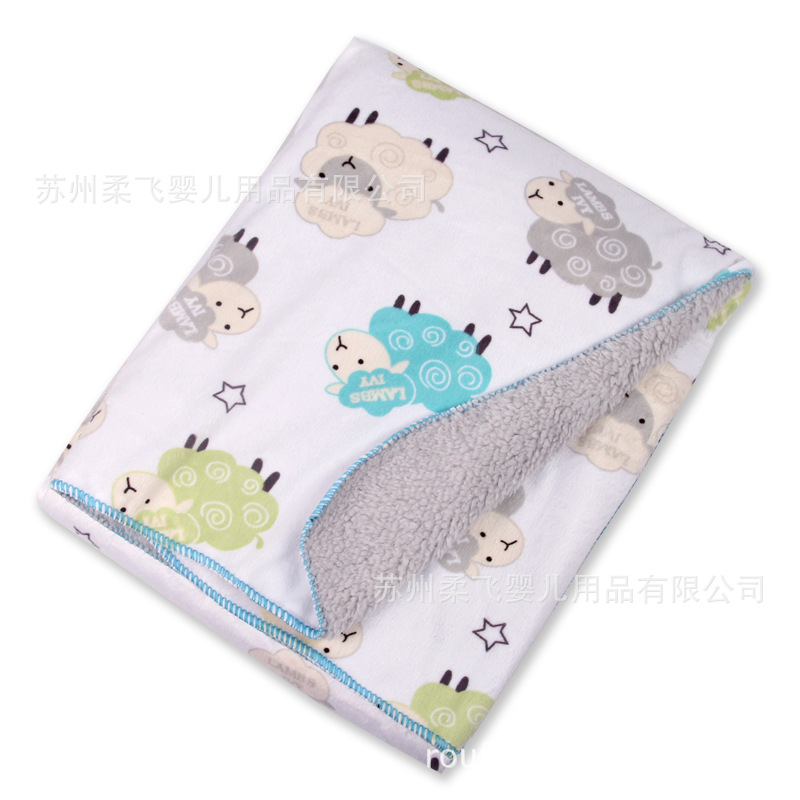 Baby Printed Baby Cuddle Spring And Autumn Bag Baby Warm Bag Cuddle Blanket Cotton Fleece Blanket Application Scenario