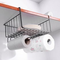 Household closet storage rack Kitchen cabinets under the hanging shelf compartment hanging basket Hanging storage organizer household storage basket