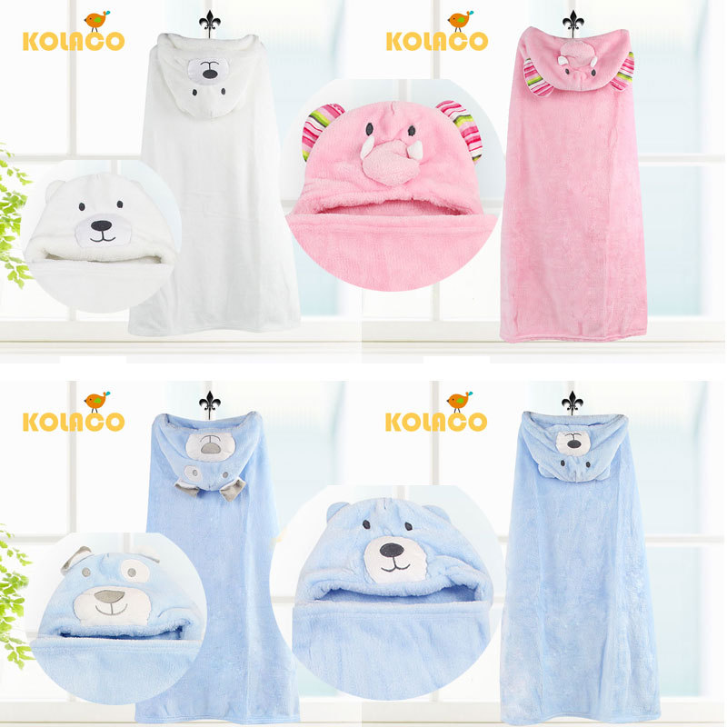 Baby flannel cape Cute animal Baby outing clothing Warm windproof children's fleece shawl thumbnail