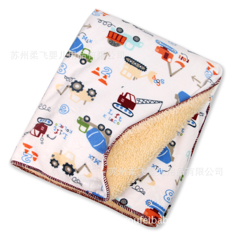 Baby Printed Baby Cuddle Spring And Autumn Bag Baby Warm Bag Cuddle Blanket Cotton Fleece Blanket details Picture