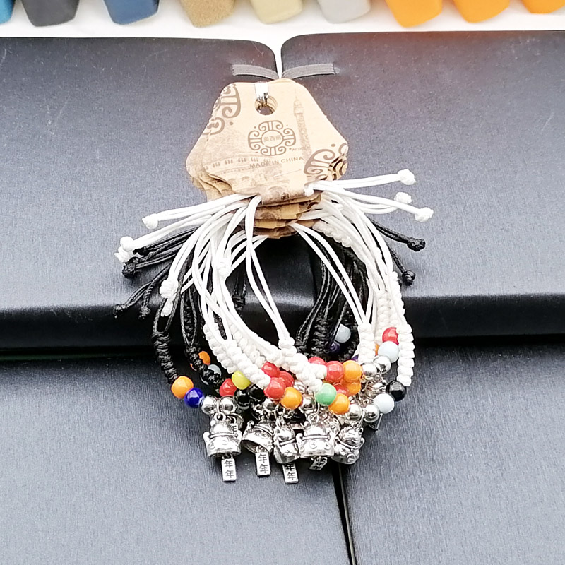 A1343 imitation silver accessories, braided rope bracelets, jewelry, 2-yuan store, 2-yuan store wholesale supply, street stall, night market Specification image