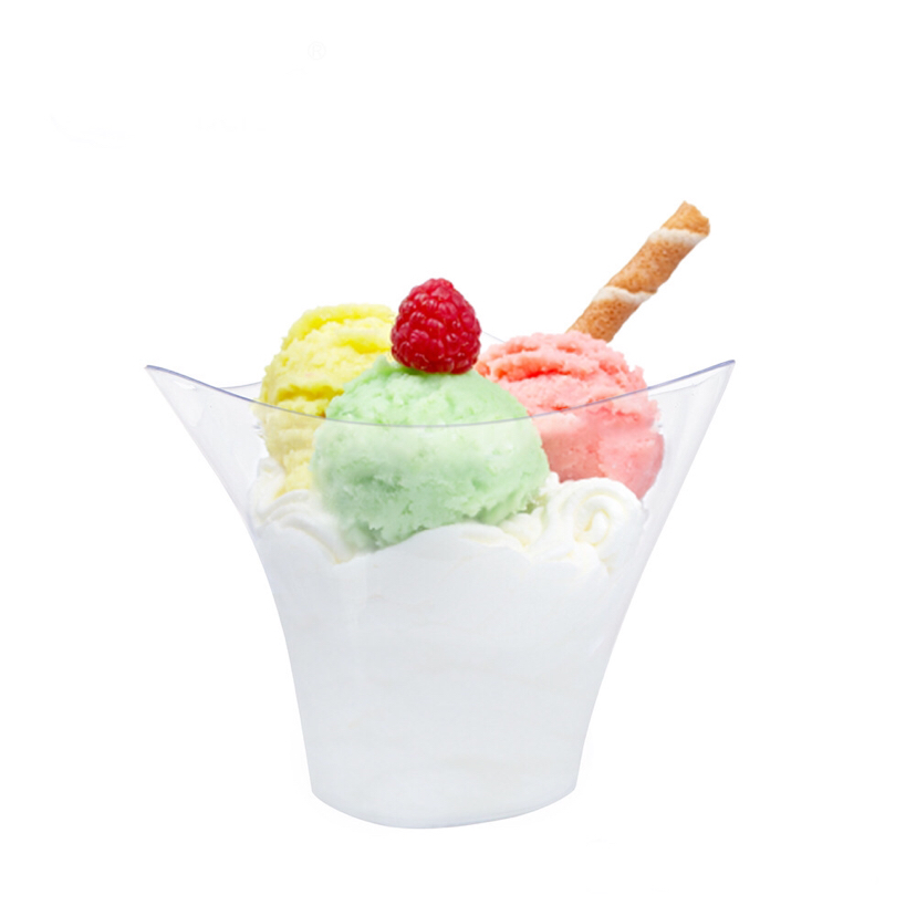 一次性塑料碗带盖迷你PS寿司碗酱料甜点碗透明甜品打包冰淇淋杯