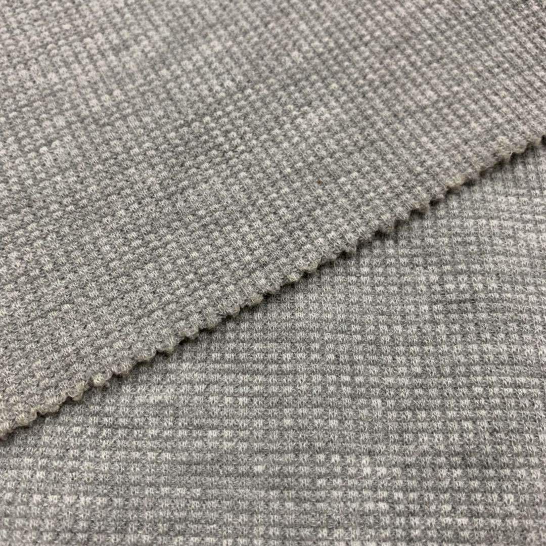 The manufacturer supplies TC linen gray spandex Waffle check cotton-polyester stretch-frame waffle check T-shirt and pajamas fabric
