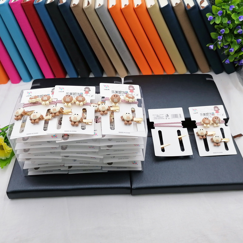 A2331 fashionable duck clip + rubber band combination hair band, hair tie, hair tie, head accessory, Japanese and Korean accessories 2-yuan store wholesale Specification image