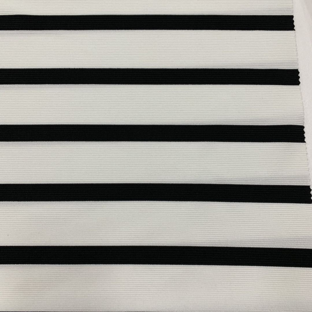 Original manufacturer's large circulation color stripe spandex staircase fabric, all-polyester large color stripe elastic staircase fabric Specification image