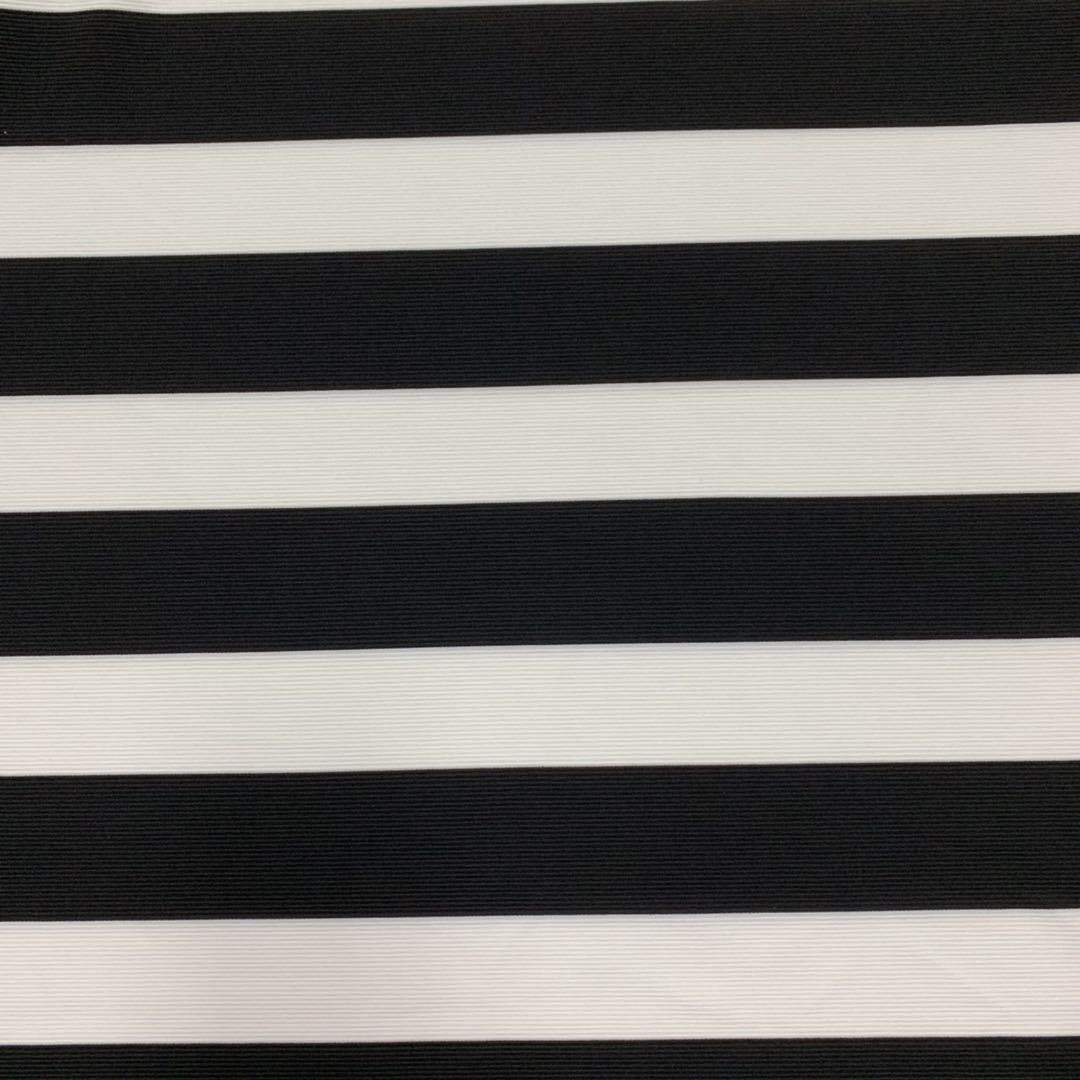 Original manufacturer's large circulation black and white color stripe spandex staircase fabric, all-polyester large color stripe elastic staircase fabric Item Picture