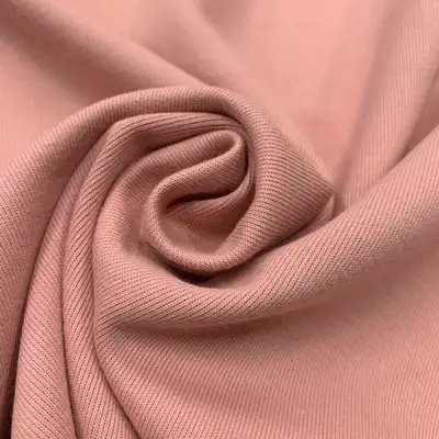 Manufacturers supply polyester cotton air layer (one side cotton one side polyester) sports and leisure fabrics thumbnail