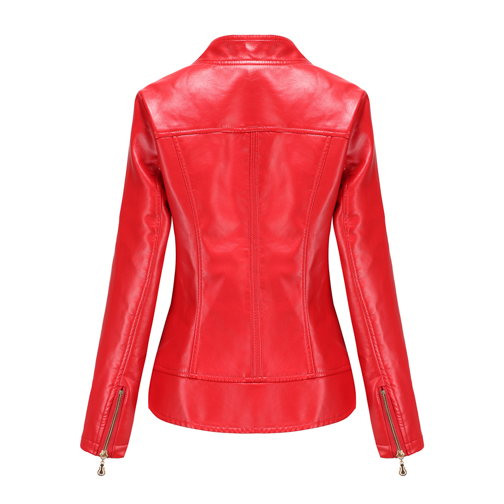 A thin PU leather jacket for women in foreign trade, spring and autumn mini coat, women's jacket S-4XL casual wear Application Scenario
