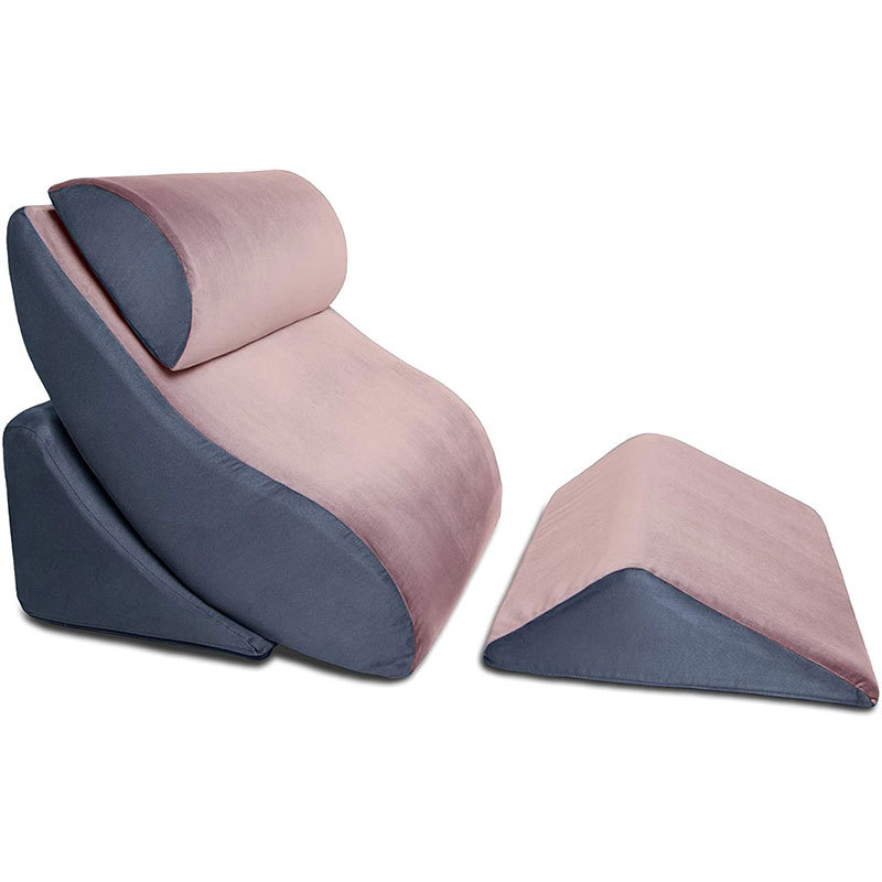 Multi-functional cross-border triangular pillow set: Pregnant women and the elderly, sloping waist pillow, backrest, lazy person's head pillow, waist rest, and leg rest full figure