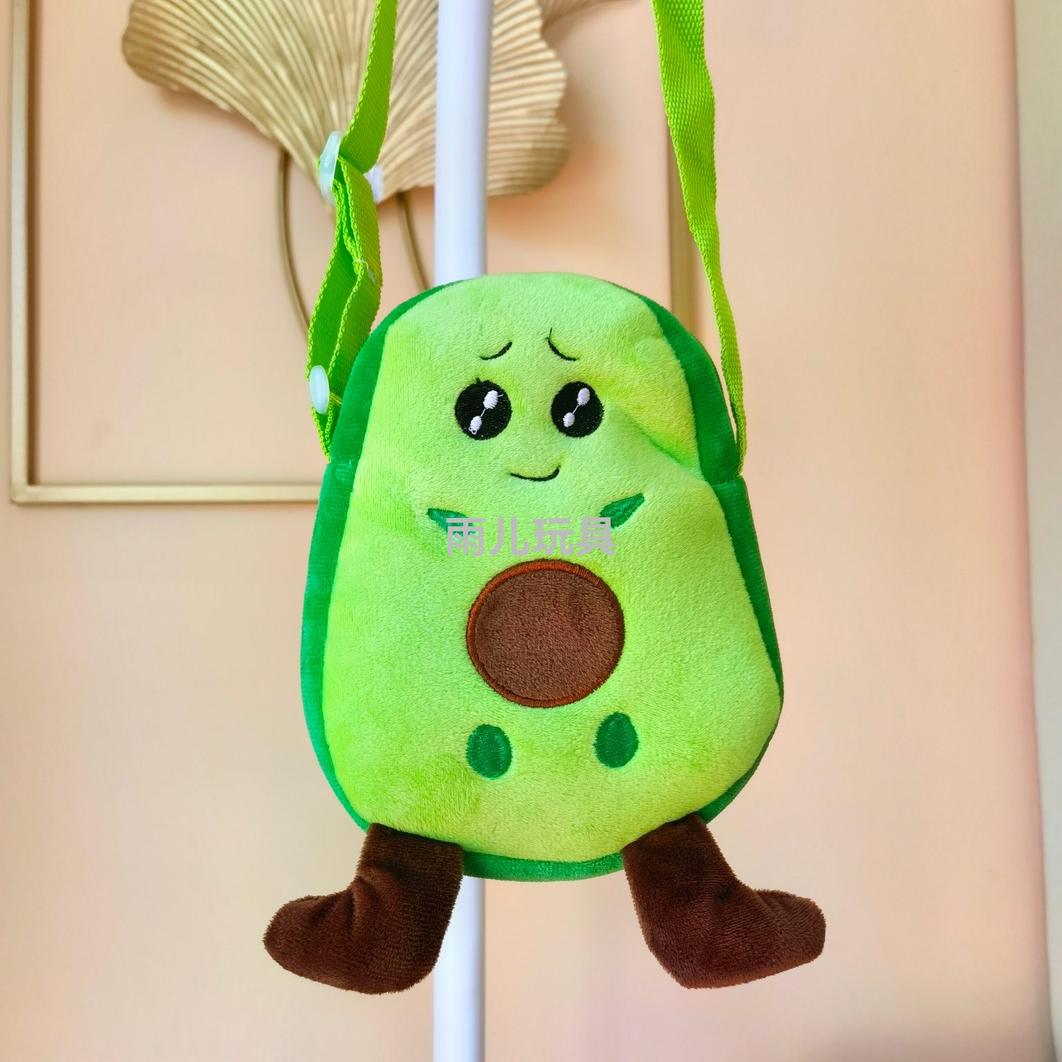 Plush toy bag, children's crossbody bag, avocado crossbody bag, cartoon embroidery bag, avocado crossbody bag, children's bag Specification image